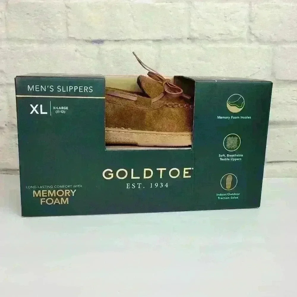 Goldtoe Men's Slippers Sz XL 11/12 - Picture 3 of 9